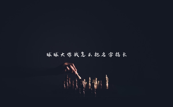 球球大作战怎么把名字搞长